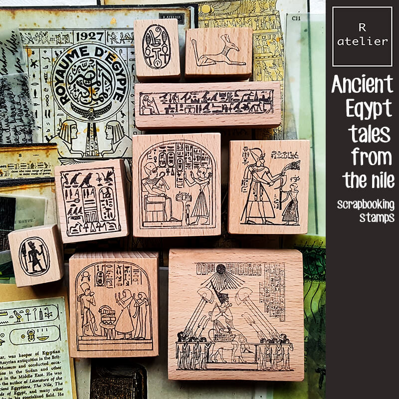 Ancient Egypt Archaeology Scrapbooking Wooden Stamps