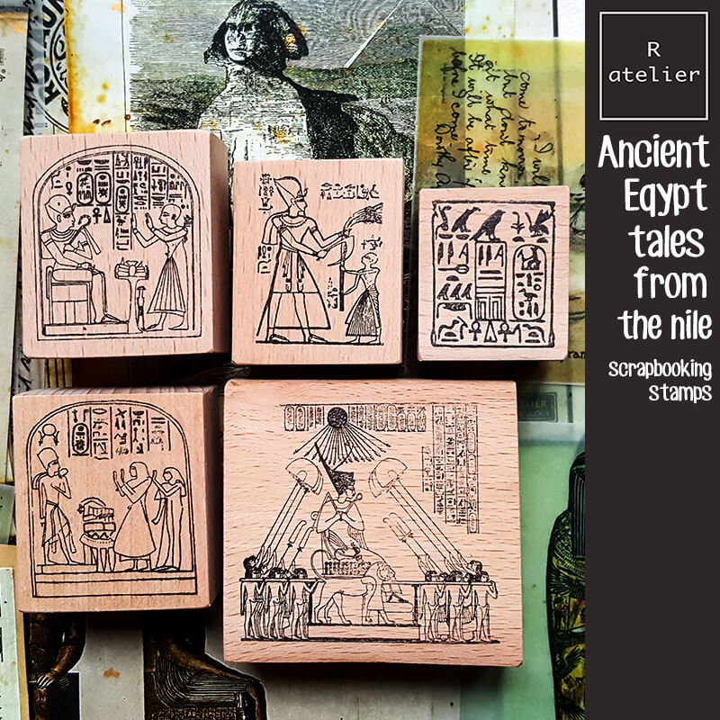 Ancient Egypt Archaeology Scrapbooking Wooden Stamps