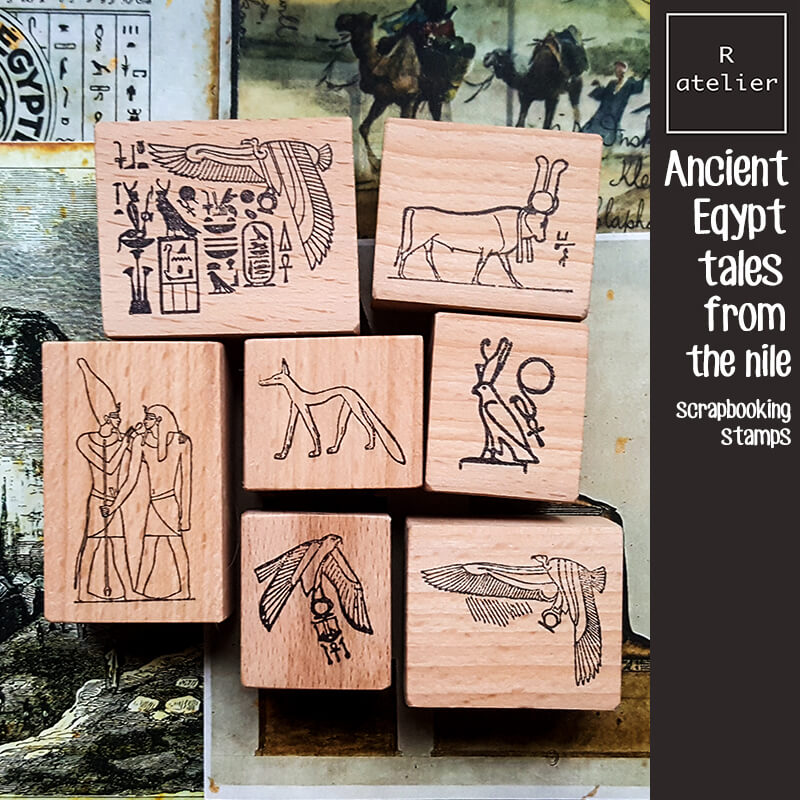 Ancient Egypt Archaeology Scrapbooking Wooden Stamps