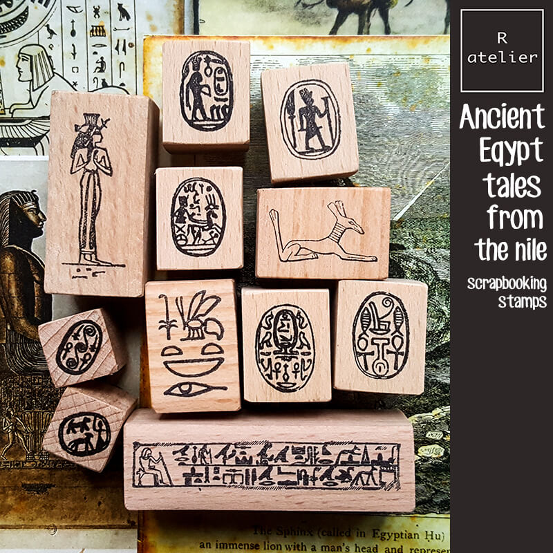 Ancient Egypt Archaeology Scrapbooking Wooden Stamps