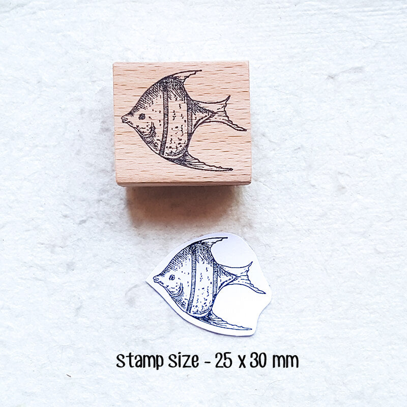 Ocean Saltwater Fish Scrapbooking Wooden Stamp