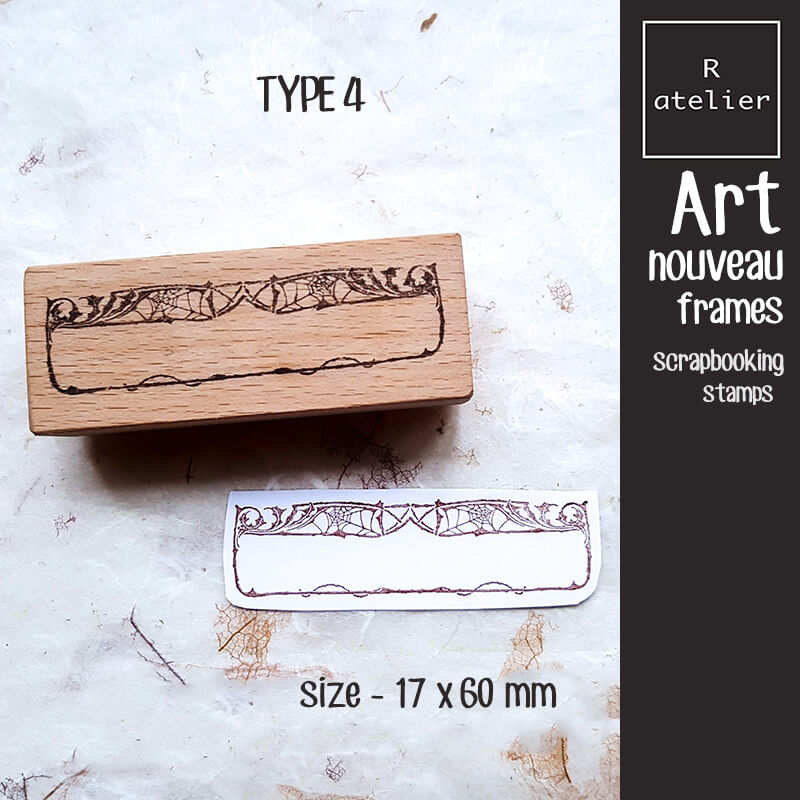 Art Nouveau Frames Scrapbooking Wooden Stamps