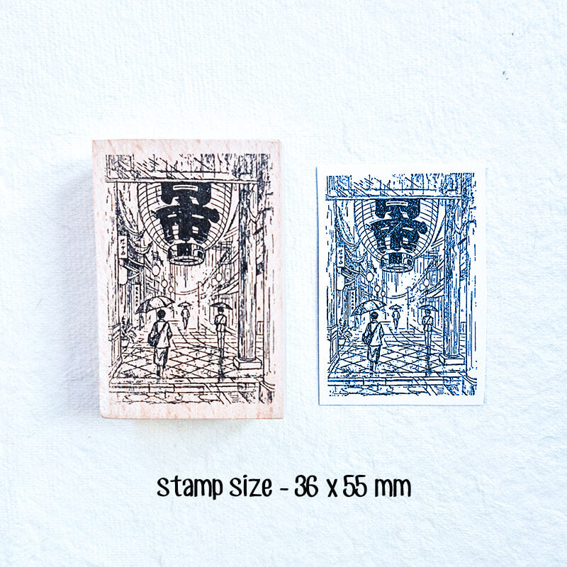 Daily Life Travelogue Scrapbooking Wooden Stamp