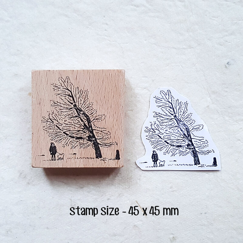 Outdoor Life Nature Autumn Camping Scrapbooking Wooden Stamp