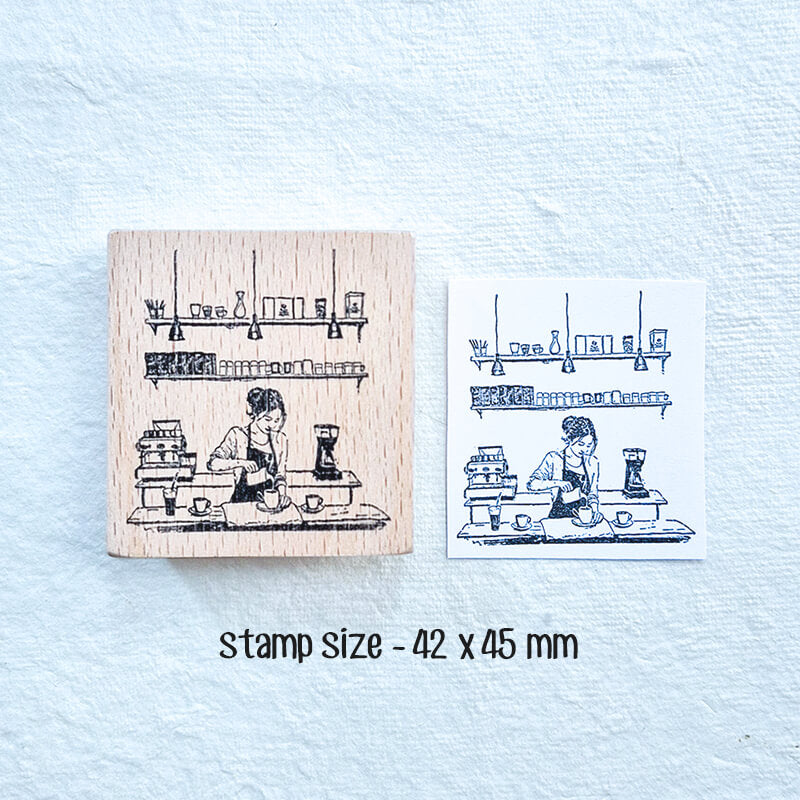 Daily Life Travelogue Scrapbooking Wooden Stamp