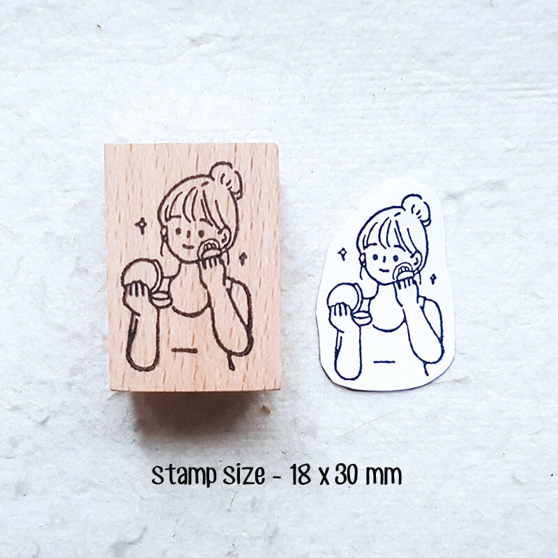 Daily Life with My Cat Scrapbooking Wooden Stamp