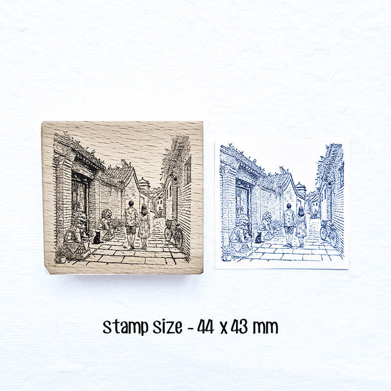 Adventure China Travelogue Scrapbooking Wooden Stamp