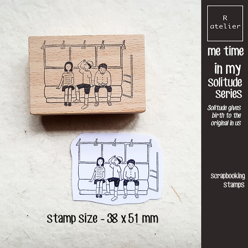 Me Time Self-Care Scrapbooking Wooden Stamp