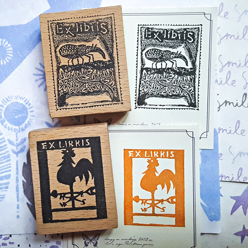 Bookplate Ex Libris Library Card Book Lovers Scrapbooking Wooden Stamp