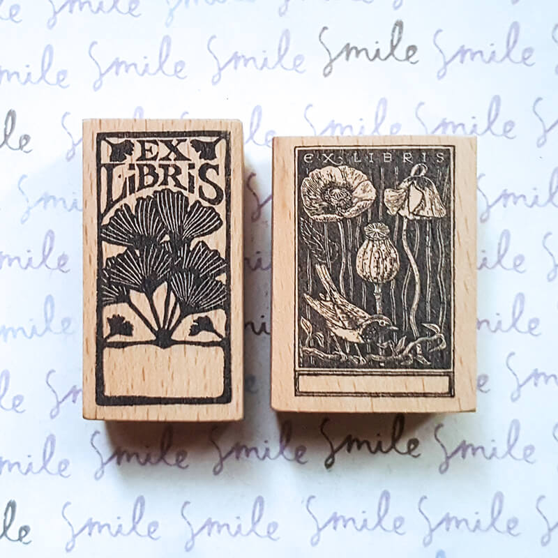 Bookplate Ex Libris Library Book Lovers Scrapbooking Wooden Stamp