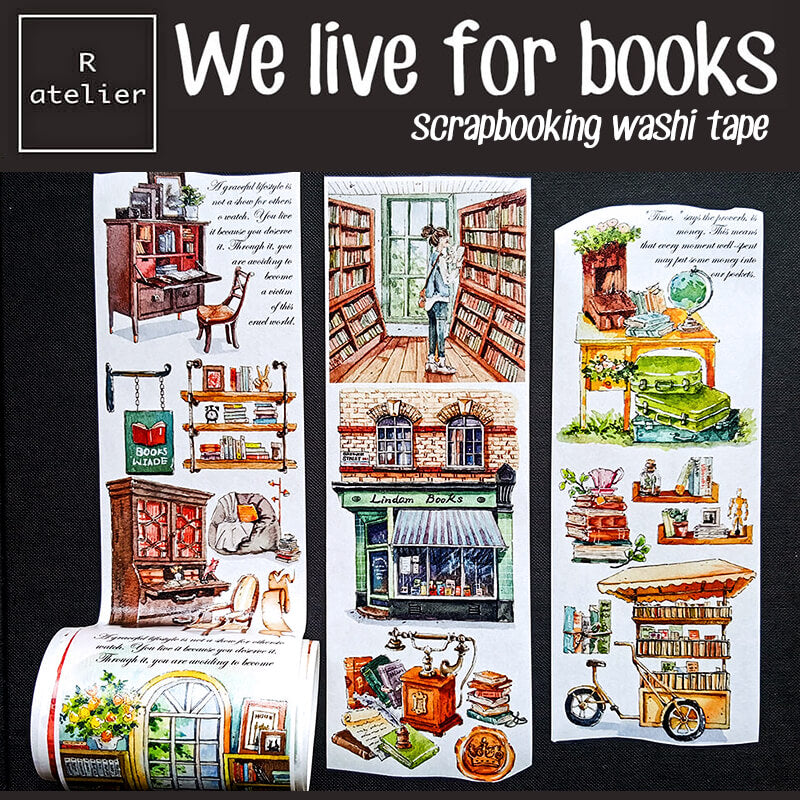 we live for books Scrapbooking Washi Tape