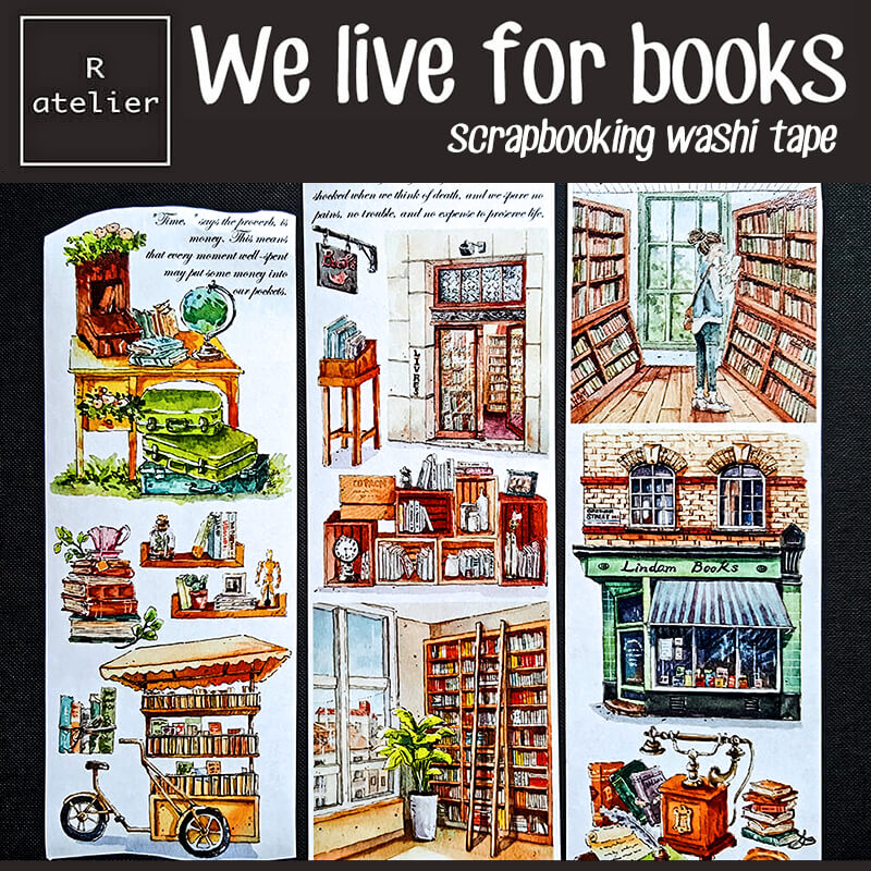 we live for books Scrapbooking Washi Tape