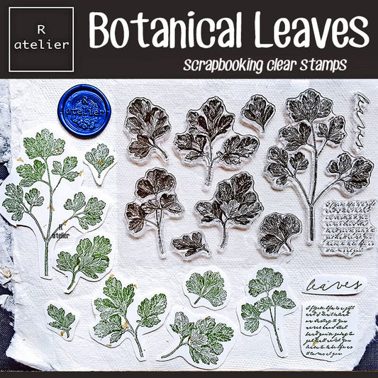 Botanical Leaves Scrapbooking Clear Stamps