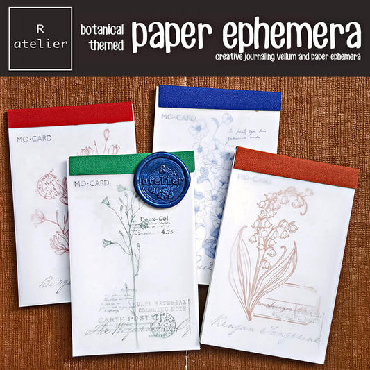 Botanical Vellum and Paper Ephemera Booklet