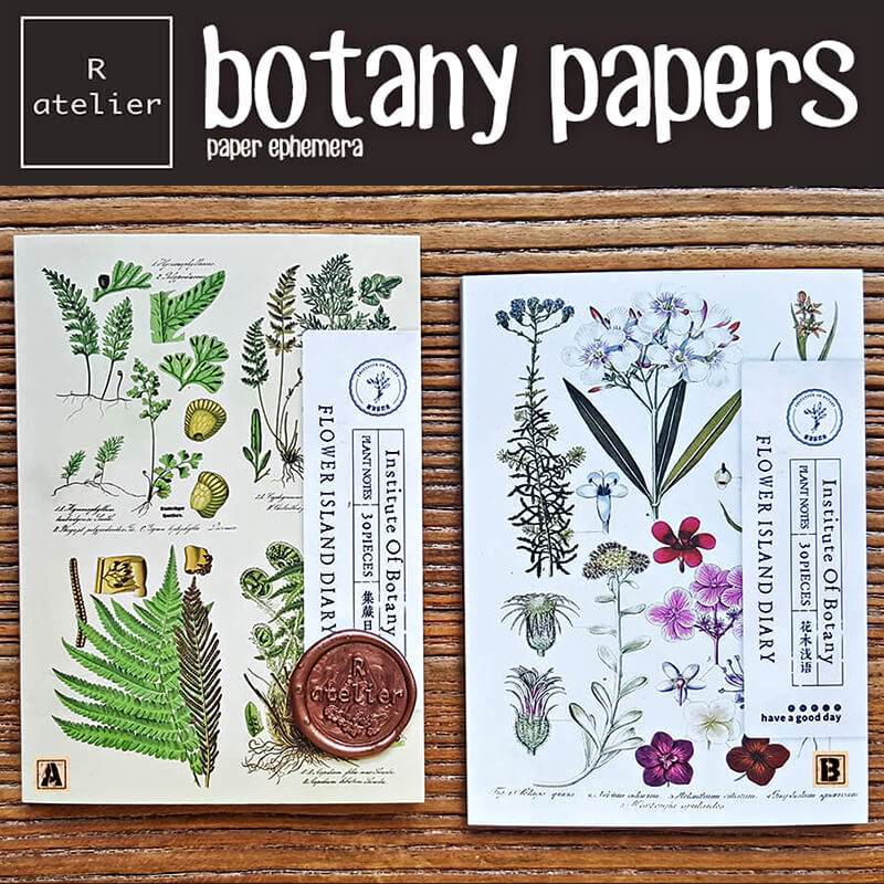 Botany Papers | Scrapbooking Paper Ephemera Book