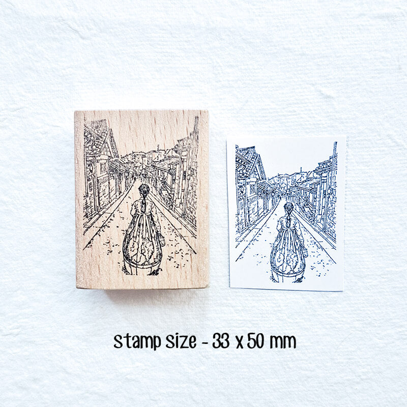 Asian Adventure Getaway Travelogue Scrapbooking Wooden Stamp