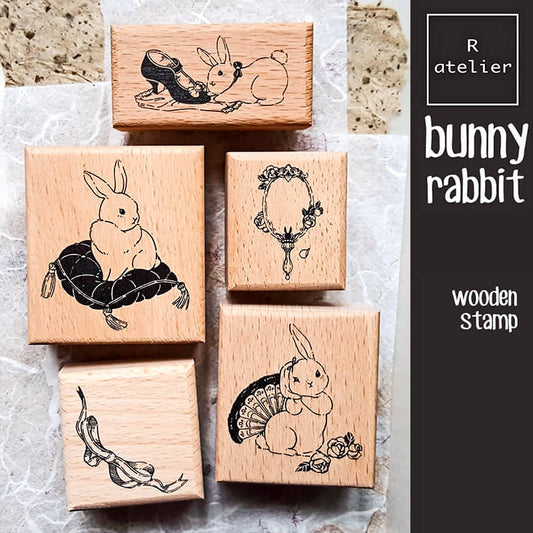 Bunny Rabbit Scrapbooking Wooden Stamps