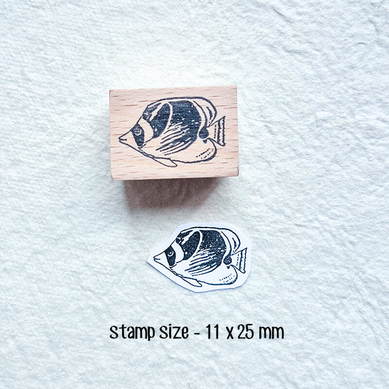 Ocean Saltwater Aquarium Fish Scrapbooking Wooden Stamp