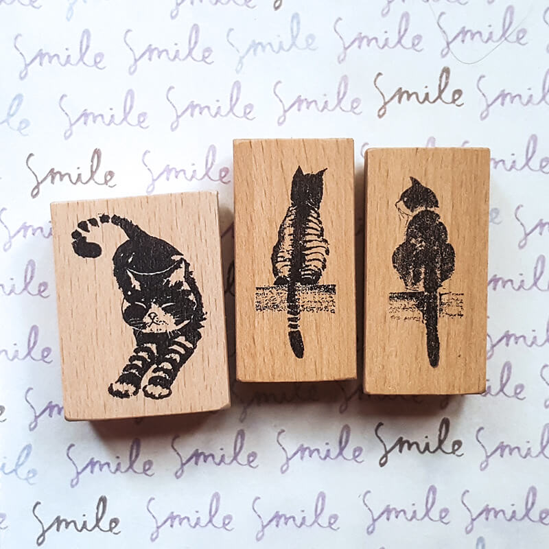 It's a Wonderful Cat Life Scrapbooking Wooden Stamp