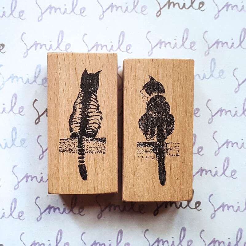 It's a Wonderful Cat Life Scrapbooking Wooden Stamp