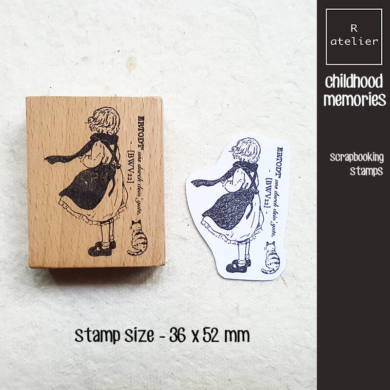 Childhood Memories Yesteryear Scrapbooking Wooden Stamp