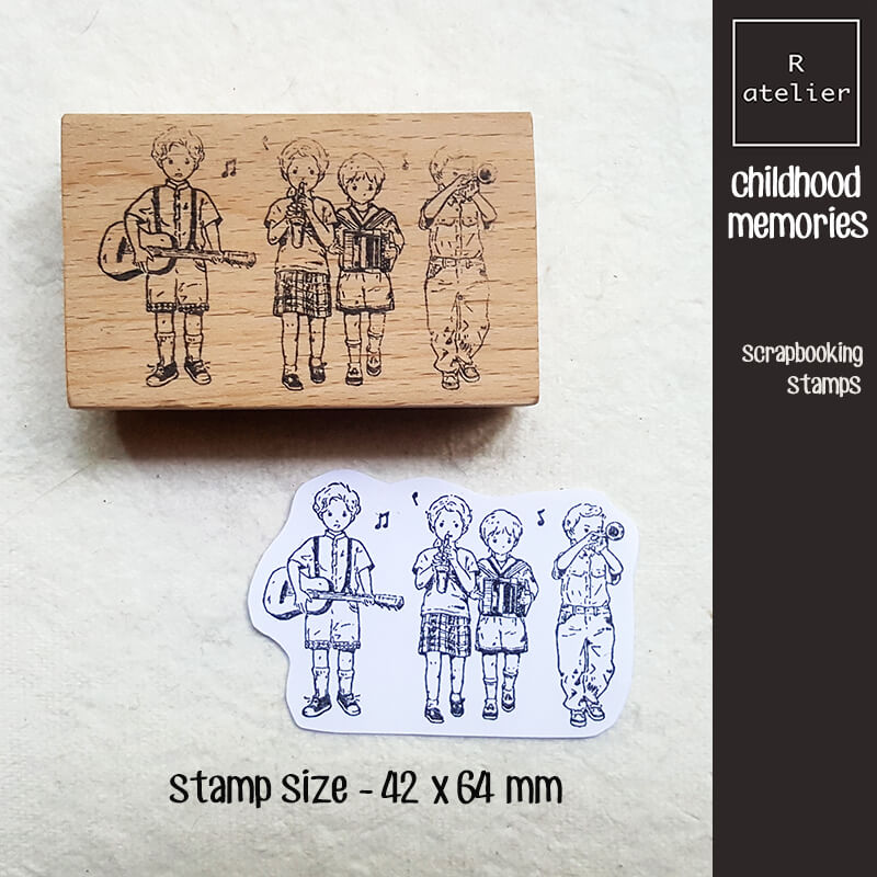 Childhood Memories Yesteryear Scrapbooking Wooden Stamp