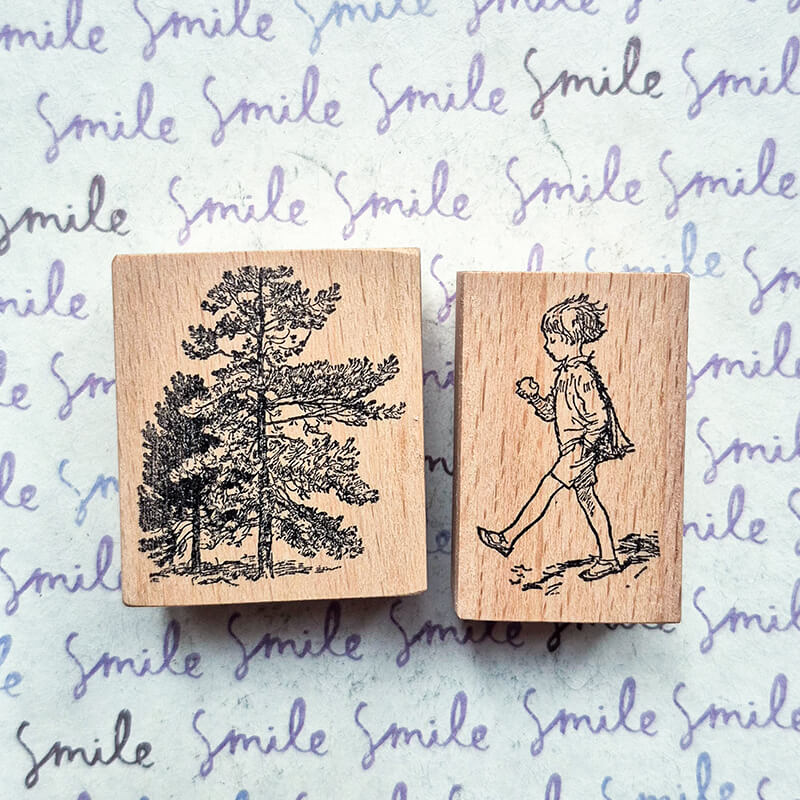 Childhood Nostalgia Memories Scrapbooking Wooden Stamp