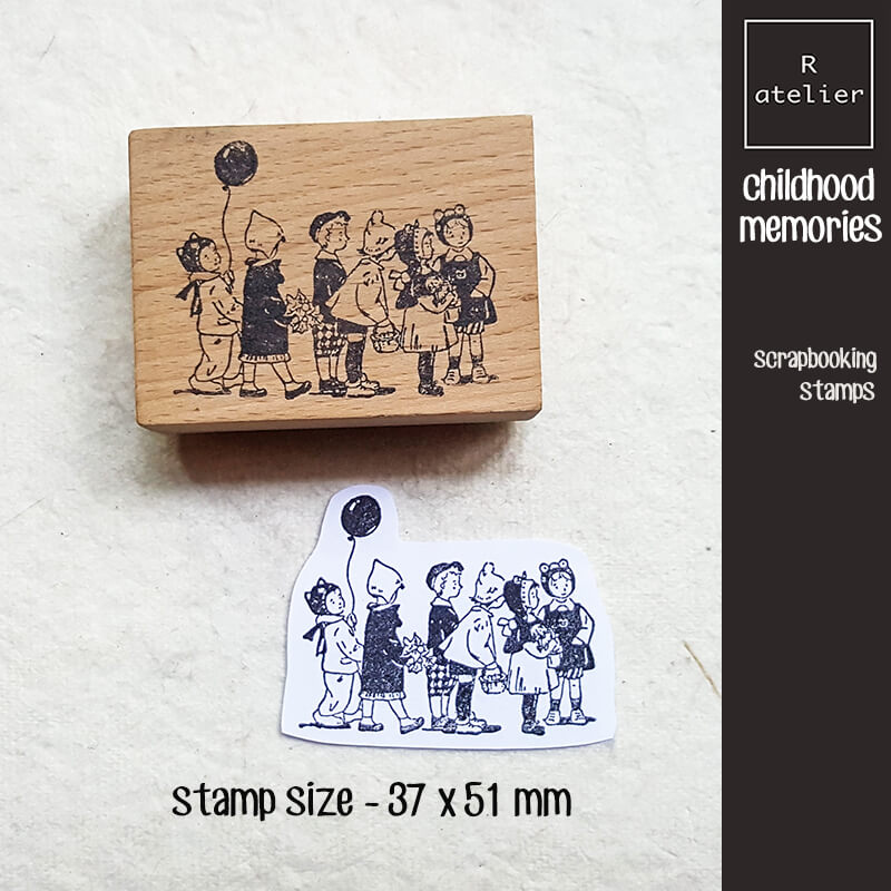 Childhood Memories Yesteryear Scrapbooking Wooden Stamp