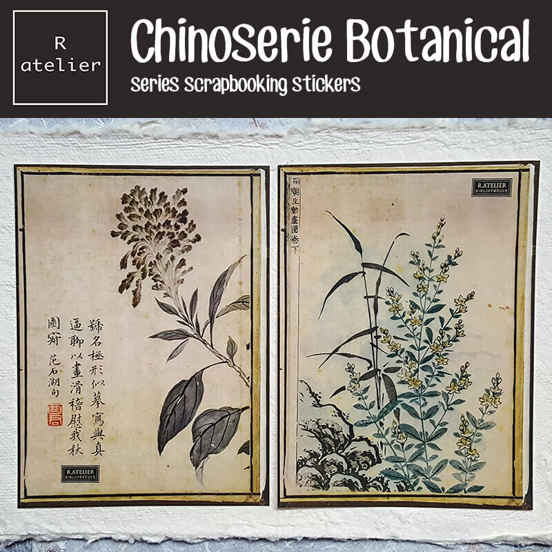 Chinoiserie Botanical Series | Scrapbooking Washi Stickers