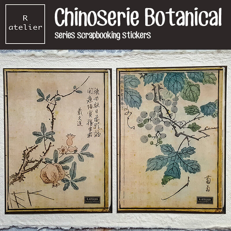 Chinoiserie Botanical Series | Scrapbooking Washi Stickers