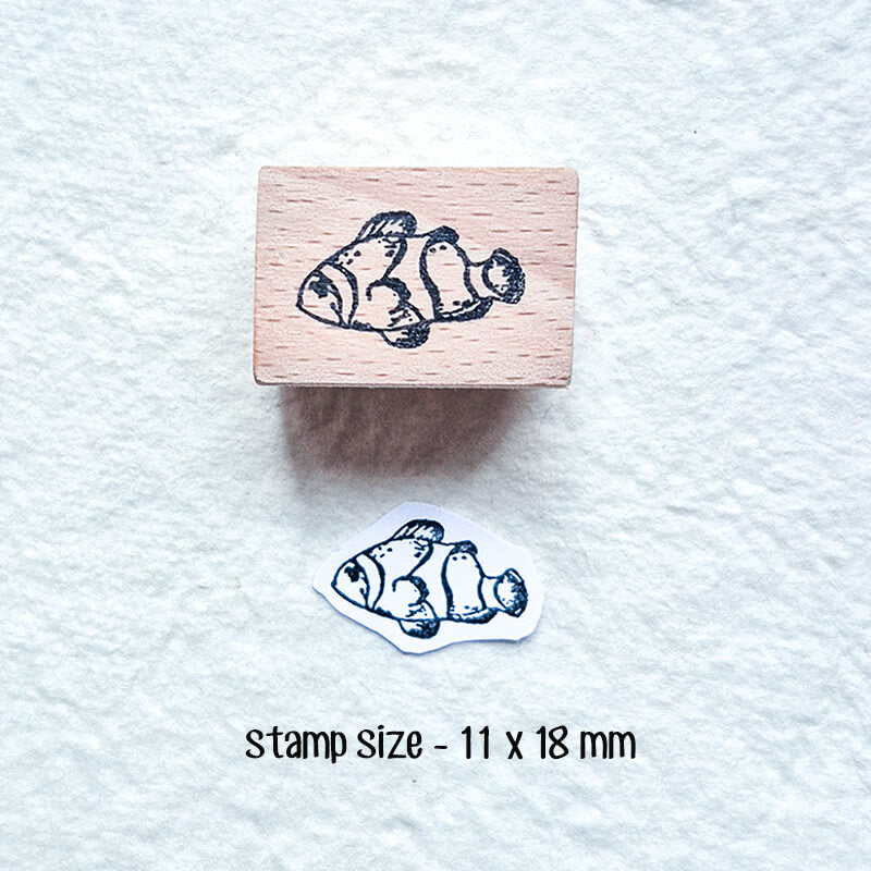 Ocean Saltwater Aquarium Fish Scrapbooking Wooden Stamp