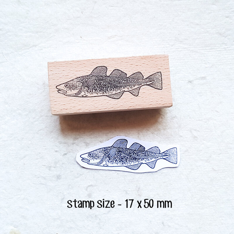 Ocean Saltwater Fish Scrapbooking Wooden Stamp