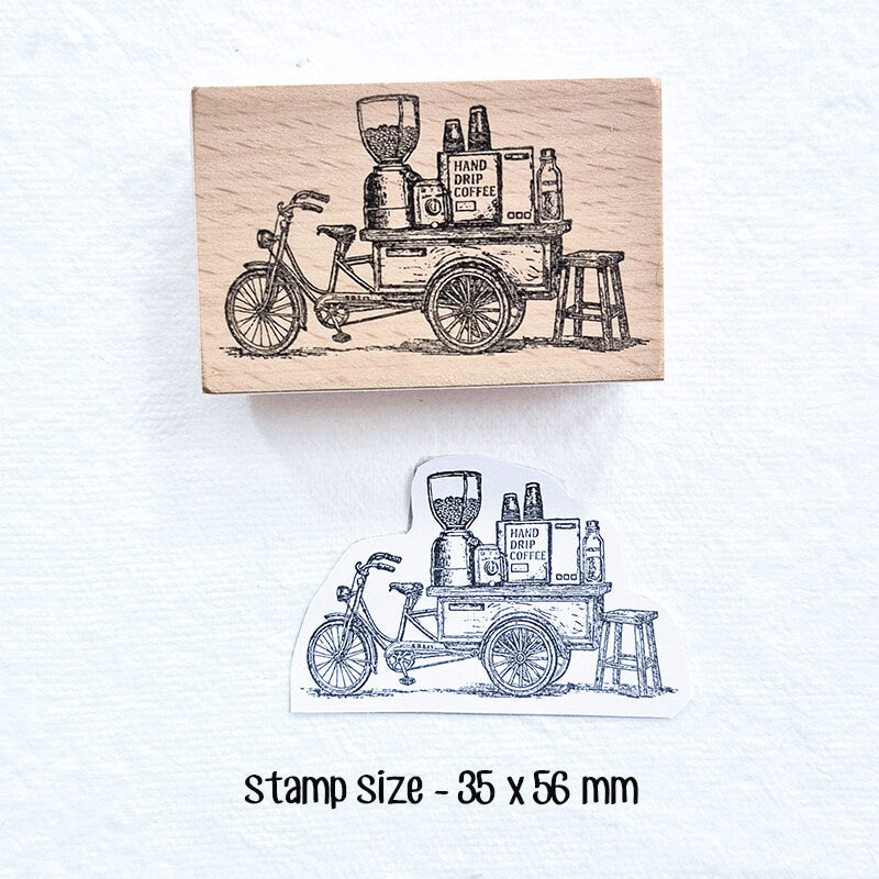 Coffee Lovers Scrapbooking Wooden Stamp