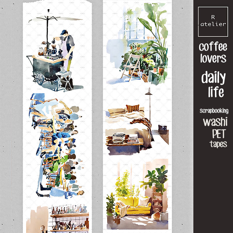 Coffee Lovers Daily Life Scrapbooking Washi Tape