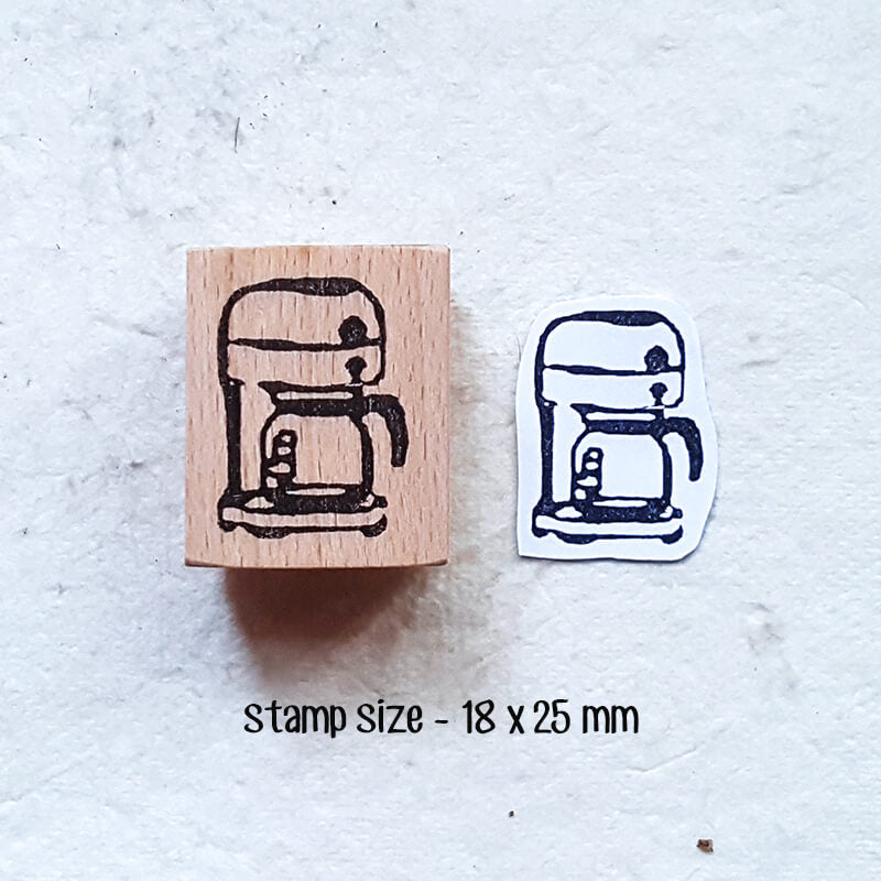 Espresso Coffee Lovers Mini Scrapbooking Wooden Stamp