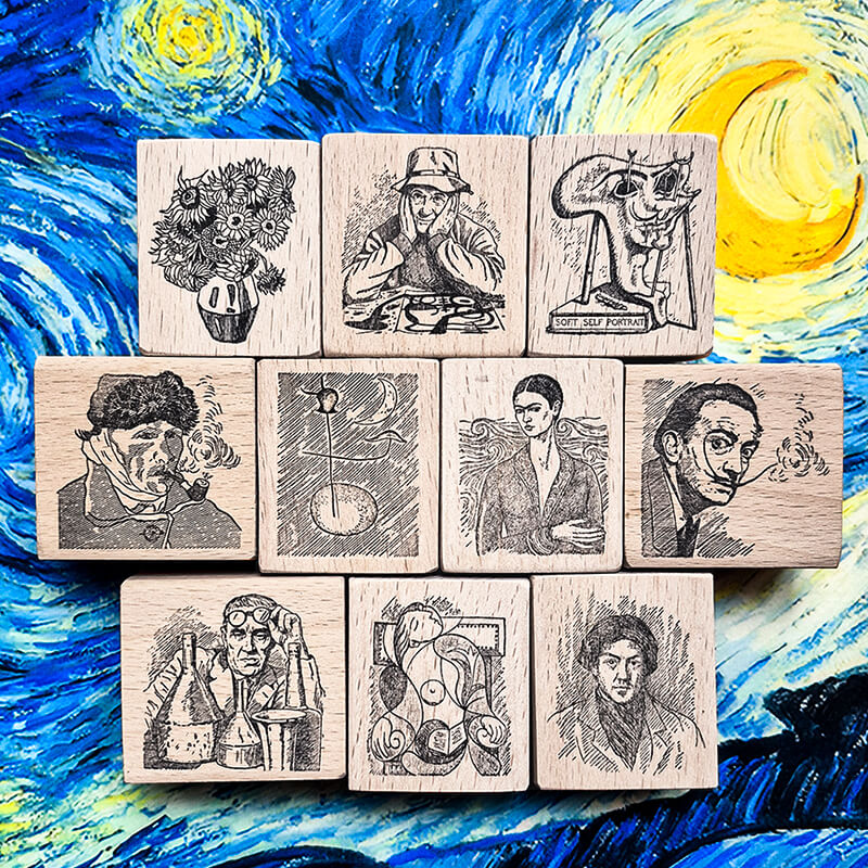 Modern Art Artists Scrapbooking Stamp
