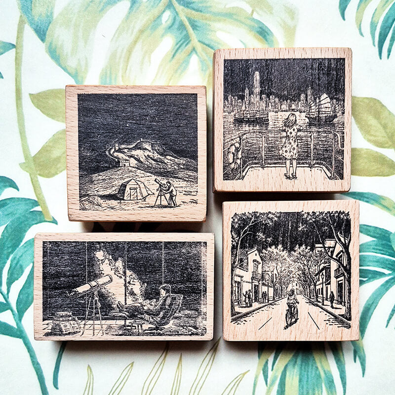 Adventure China Travelogue Scrapbooking Wooden Stamp