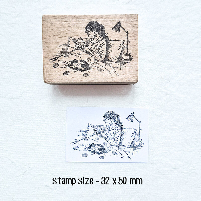 Daily Life Me Time Scrapbooking Wooden Stamp