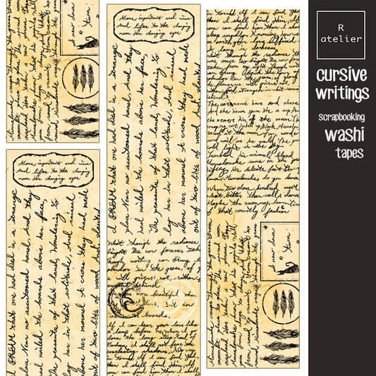 Cursive Writings Scrapbooking Washi Tape