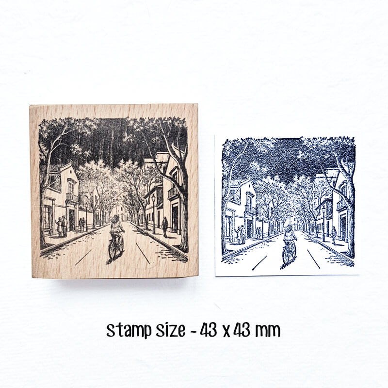 Adventure China Travelogue Scrapbooking Wooden Stamp