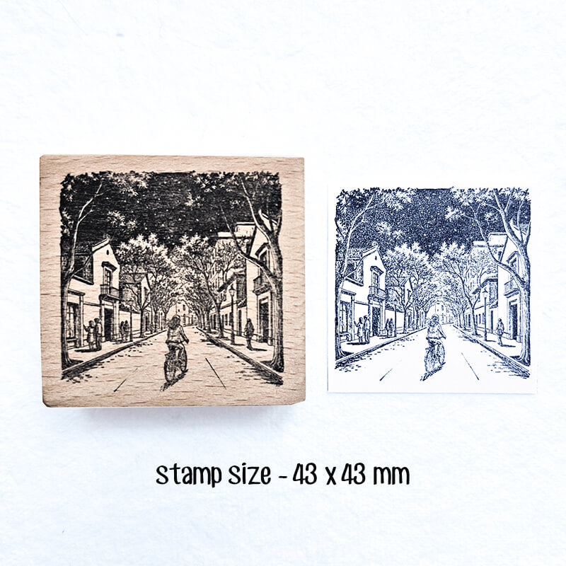 Adventure China Travelogue Scrapbooking Wooden Stamp