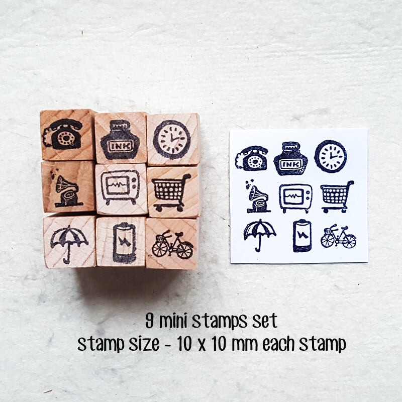 Daily Life Diary Journal Mini Scrapbooking Wooden Stamp