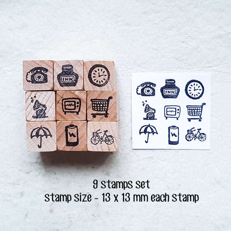 Daily Life Diary Journal Mini Scrapbooking Wooden Stamp