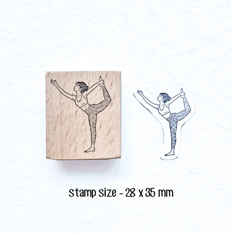 Namaste Yoga Journal Workout Scrapbooking Wooden Stamp