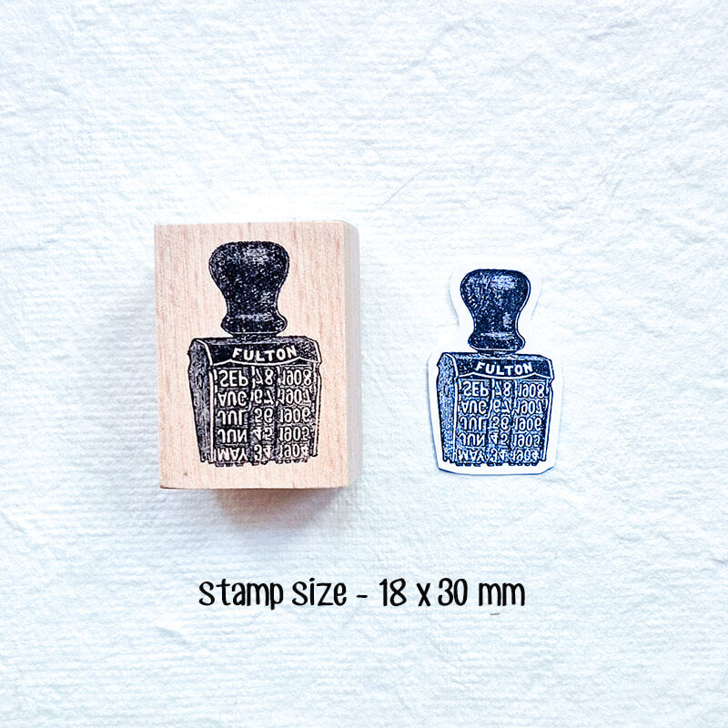 Quill Nib Pens Ink Bottle Scrapbooking Wooden Stamp