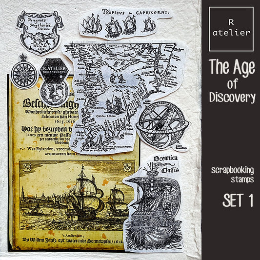 The Age of Discovery Exploration Scrapbooking Clear Stamps