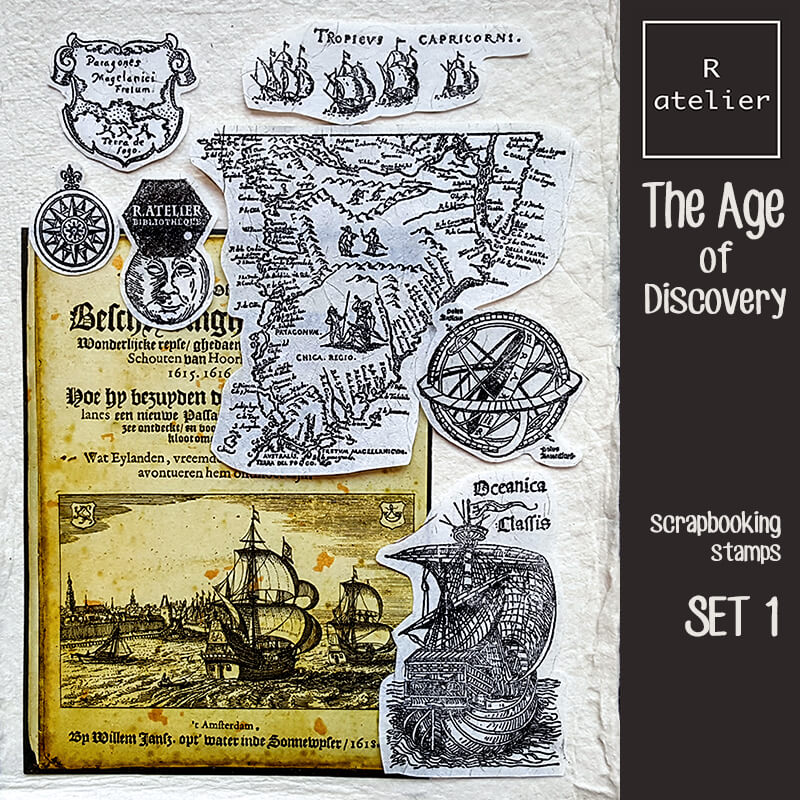 The Age of Discovery Exploration Scrapbooking Clear Stamps