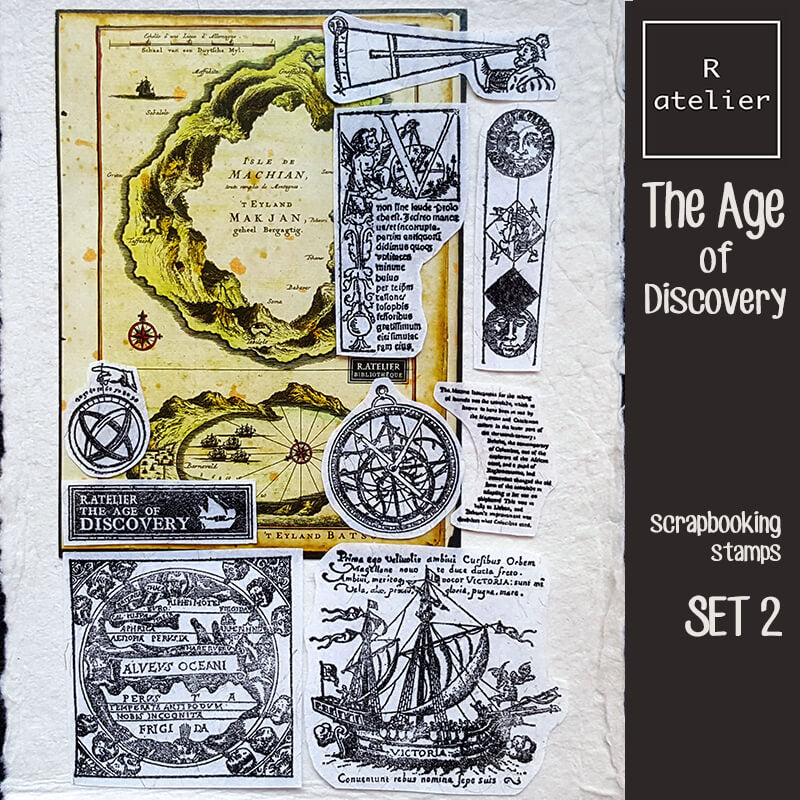 The Age of Discovery Exploration Scrapbooking Clear Stamps