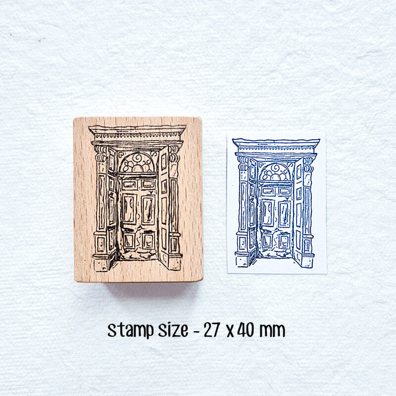 Brownstone Townhouse Doorways Architecture Scrapbooking Wooden Stamp