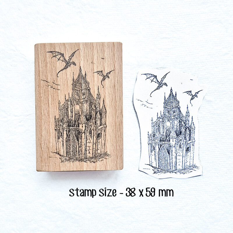 Wizard & Knight, Dungeons & Dragons Fantasy World Scrapbooking Stamp